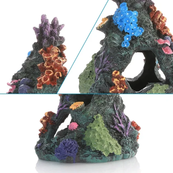 Aquarium Resin Coral Reef Cave