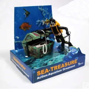 Aquarium Frogman Treasure Box Decoration