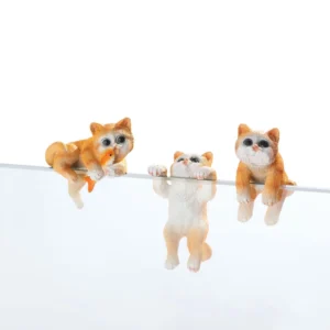 Cute Prone Cat Aquarium Ornament