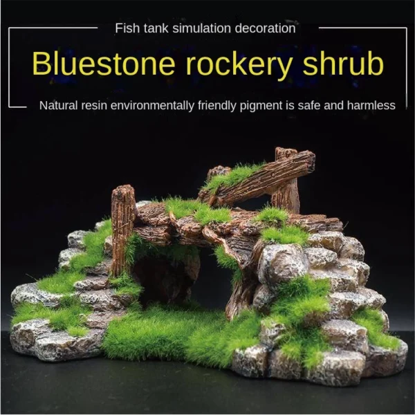 Aquarium Resin Moss Bridge Decoration