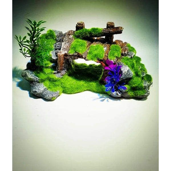 Aquarium Resin Moss Bridge Decoration