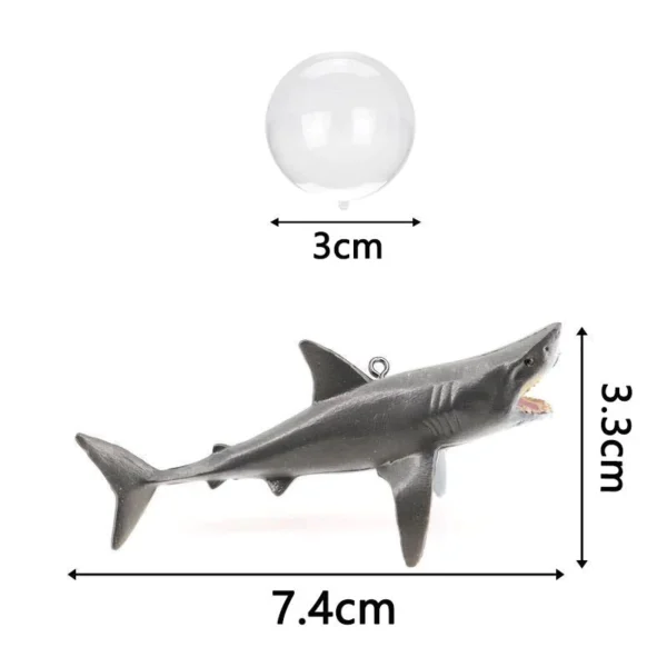 Aquarium Floating Great White Shark Decoration L7.4cm H3.3cm